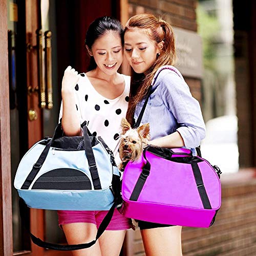 TIYOLAT Pet Carrier Bag, Airline Approved Duffle Bags, Pet Travel Portable Bag Home for Little Dogs, Cats and Puppies, Small Animals 40 x 20x 30cm (Black)