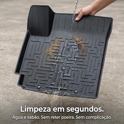 Tapete de Carro Bandeja Creta 2021 2022 2023 2024 2025 2026 Bordas Elevadas Impermeável