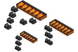 3D Tool Trays MagAttach Socket Extension Organizers (3 Piece Set, Orange/Black)