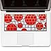 Kuzy Circles RED & WHITE Keyboard Cover Silicone Skin for MacBook Pro 13