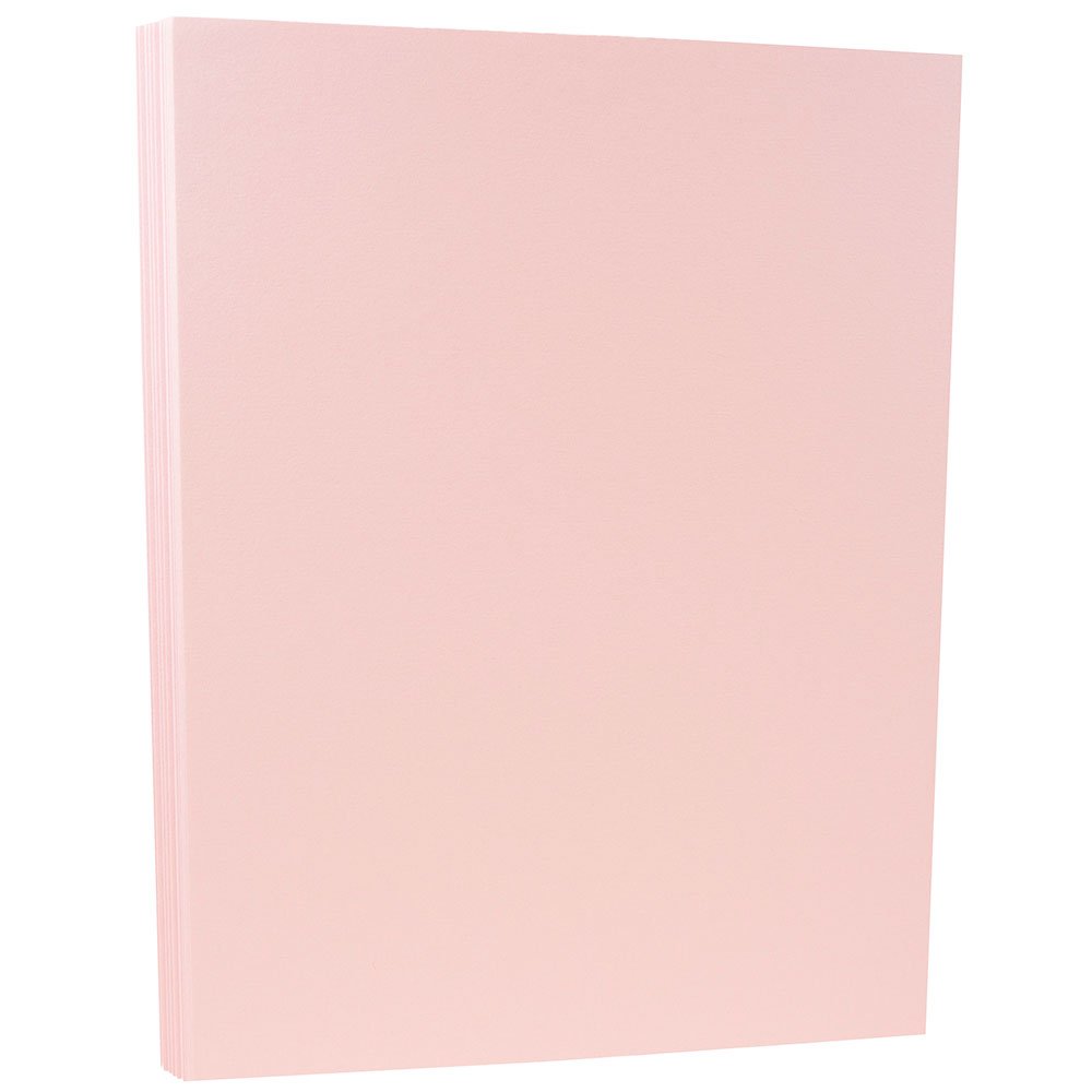 JAM PAPER Matte Cardstock - 215.9 x 279.4 mm Coverstock - 216gsm - Baby Pink - 50 Sheets/Pack