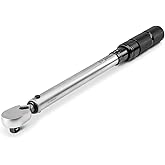 TEKTON 3/8 Inch Drive Micrometer Torque Wrench | TRQ51402 | (10 - 100 ft-lb), Dual-Direction, Certificate of Calibration