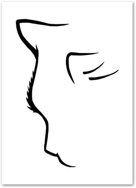 Amazon Com Canvas Prints Painting Nordic Style Lovely Black White