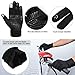 Vbiger Unisex Winter Warm Gloves Touch Screen Gloves Outdoors Sport Gloves Running Cycling Gloves for Men Women (XL, Black)