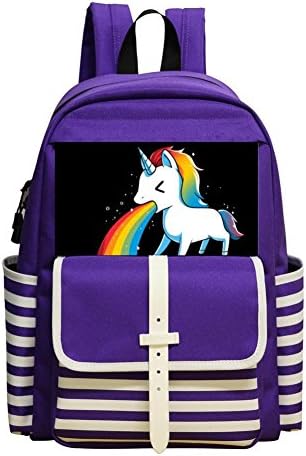 School Bag Rainbow Unicorn Student Backpack Purse for Children