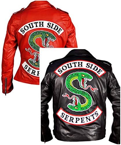 Western fashions Girls Riverdale Southside Serpents Biker Gang Black Leather Jacket for Girls-m