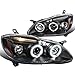 Spec-D Tuning 2LHP-COR03JM-TM Toyota Corolla Black Led Projector Halo Head Lights