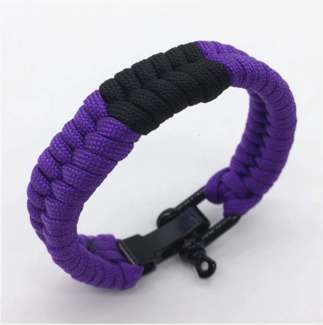 OSS-BJJ Combat Sports - Brazilian Jiu Jitsu Ranked Bracelet - BJJ Wristband - Jiu Jitsu Bracelet - Selection of Colours (Purple, 24)