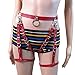 Women's Leather Garter Body Cage Harness Waist Belts Adjustable Halloween Punk Club Costumes(YL-21Red)