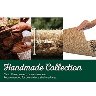 Entryways Sailboat Handmade, Hand-Stenciled, All-Natural Coconut Fiber Coir Doormat, 18” X 30” X .75” 51RdJ5LnCkL