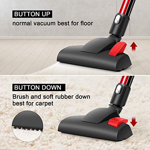 Vacuum Cleaner Corded 17000PA 3 in 1 Stick Vacuum Cleaner with HEPA Filter Lightweight for Home