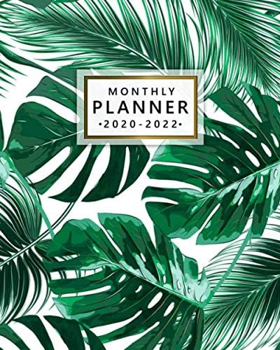 Monthly Planner 2020-2022: Exotic Three Year Organizer & Schedule Agenda with Monthly Spread Views - Tropical Monstera Leaves 3 Year Calendar with Inspirational Quotes, Notes, To-Do’s & Vision Boards Paperback – Organizer, November 19, 2019