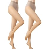 Ms.Myland 2 Pairs Women's Sheer Tights, 1D Ultra Thin Soft Nylon Regular Panty Multicolour High Sheer Anti-slid Pantyhose