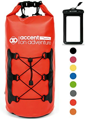 Premium Certified Waterproof Dry Bag Compression Sack Waterproof Phone Case | Roll Top Closure 2 Detachable Shoulder Straps | Kayaking, Snowboarding, Rafting, Boating, Hiking, Camping, Beach