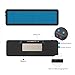 Scrolling Name Tag MECO LED Moving Message Sign Business Card Label Rechargeable ID Badge EZ Programming Display Dimmable Micro-USB Screen 48x12 Pixels Magnet & Pin Free Drive - Blue