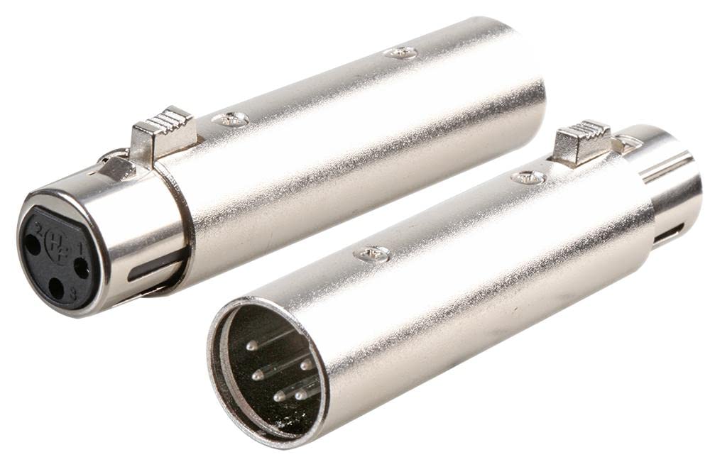 PULSE PSG08760 XLR DMX Adaptor, 3 Pole Socket to 5 Pole Plug