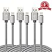 ZYD (TM) 6 Feet / 2 Meters Nylon Braided 8 Pin Lightning to USB Cable (3 Pack)
