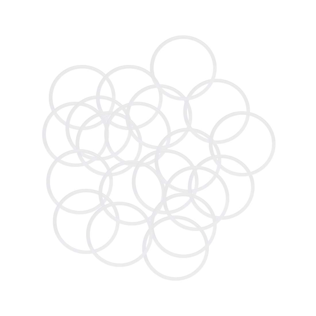 sourcing map Silicone O-Rings, 28mm OD 25mm ID 1.5mm Width VMQ Seal Gasket for Compressor Valves Pipe Repair, White, Pack of 20