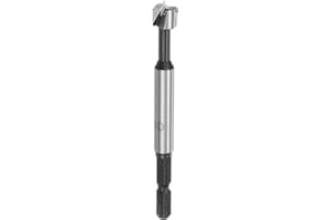 HARFINGTON Forstner Drill Bit 25/64"(10mm) Carbon Steel Multi-Tooth Wood Drilling Forstner Bit Hinge Cutter with 1/4" Hex Sha