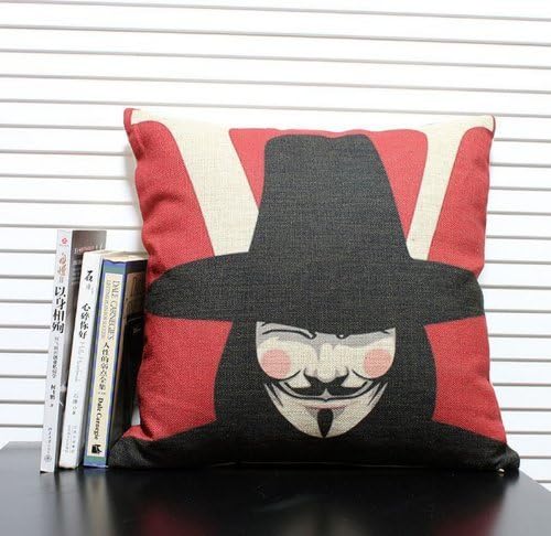 Yamimi Cross for vendetta Linen Cotton Pillow Cover Cushion Case 18"