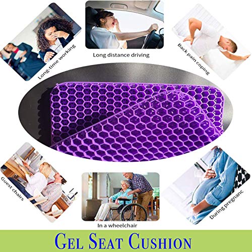 Purple Gel Seat Cushion Egg Seat Cushion, Relieving Back Pain