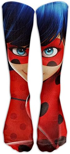 Miraculous Ladybug Long Dress Socks Breathable Football Socks Over The Calf Tube
