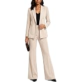 Agenlulu Women's 2 Piece Suits Business Casual Outfits Long Sleeve Solid Blazer Pantsuits Professional Office Work Sets