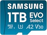 Samsung EVO Select 2024 1TB microSD Card with Adapter UHS-I U3 160 MB/s