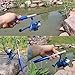 Pen Fishing Rods Mini Telescopic Kids Fishing Pole Survival Tool Spinning Reel with Hooks Lures etc (Blue)
