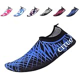CIOR Men and Women Barefoot Skin Aqua Shoes Anti-Slip Multifunctional Water Shoes For Beach Pool Surf Yoga Exercise,CT1605,Blue,36.37