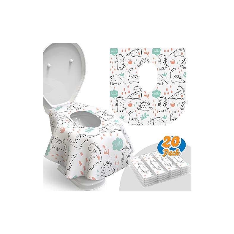 Toilet Seat Covers Disposable – 20 Pack – Waterproof, Ideal for Kids and Adults – Extra Large, Individually Wrapped for…