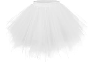 Girstunm Women's 1950s Vintage Petticoats Bubble Tutu Dance Half Slip Skirt