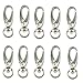 yueton Pack of 20 D Swivel Trigger Clips Hooks Metal Key Ring Lobster Clasps