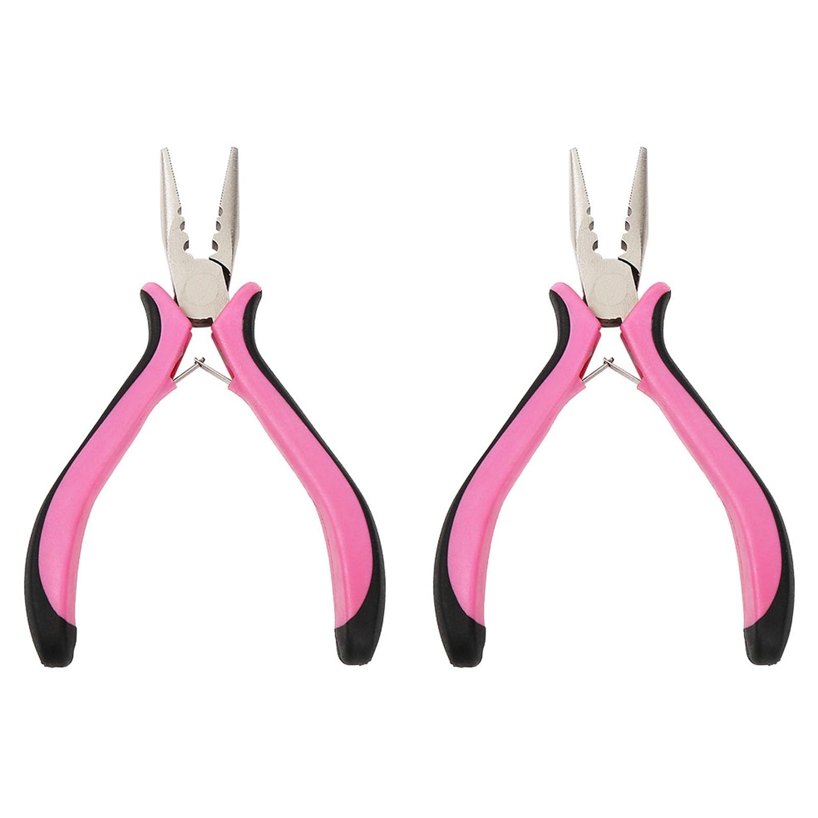 2Pcs Hair Extension 3 Holes Pliers Durable Three-Hole Extensions Tools Mini Pliers Hair Extensions Stainless Steel Hair Extension Pliers for Beads