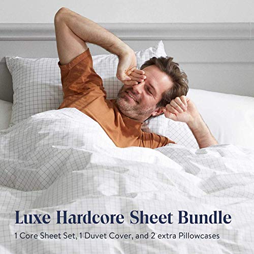 Brooklinen Luxe California King Sheets Set + Duvet Cover, Cream 7