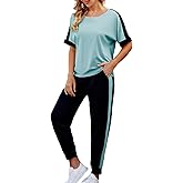 VIMPUNEC Women 2 Piece Outfits Summer Casual Lounge Sets Soft Sweatsuits Trendy Matching Sets