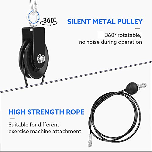 Tricep-Pulley-Cable-Machine-Attachments-Gym-Cable-Pulley-System-Forearm-Wrist-Roller-Trainer-Arm-Strength-Training-Exerciser-for-Lat-Pull-downs-Bicep-curls-Triceps-Extensions-Fitness-Workout