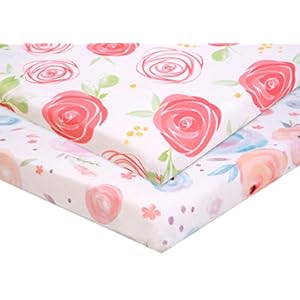 Pack n Play Fitted Pack n Play Playard Sheet Set-2 Pack Portable Mini Crib Sheets,Playard Mattress Cover,Super Soft…