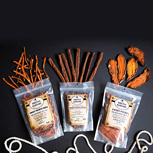 Brutus & Barnaby Sweet Potato Dog Treats- 2 lb Dehydrated North American All Natural Thick Cut Sweet Potato Slices, Grain Free, No Preservatives Added, Best High Anti-Oxidant Healthy Dog Chew - Thumbnail 6