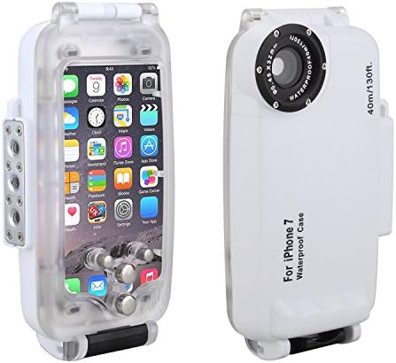 HolaFoto Meikon EasyDive 40m/130ft Waterproof Underwater Housing Case for iPhone 7 - White