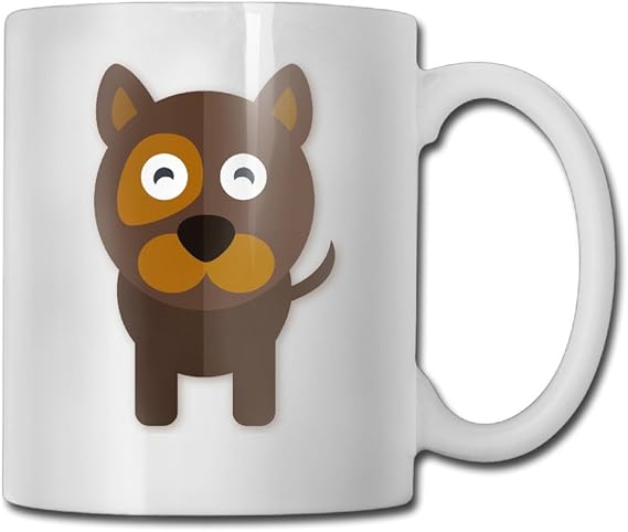 Amazon Co Jp ブラウン子犬 おしゃれ マグカップ カップ コップ 耐熱 オリジナル イラスト オーブン陶磁器 セラミックカップカップ ギフト 白い 服 ファッション小物