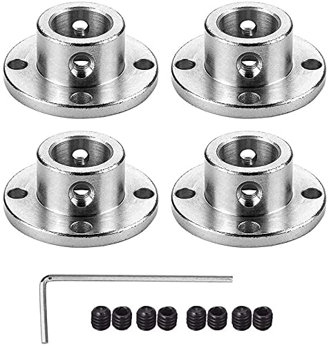 4Pcs Flange Coupling Connector, Rigid Guide Model Coupler Accessory, Shaft Axis Fittings for DIY RC Model Motors (10 mm)