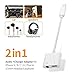 Headphone Jack Dongle Adapter for iPhone X 8/8Plus 7/7Plus.Adapter iPhone Accessories Headset Cable Audio Earphone 3.5mm Aux Jack Charger Splitter Adaptor Charge+Volume+Music Control Support 1OS11.3