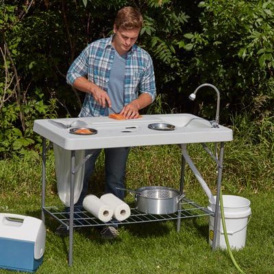 Amazon Com Kotulas Deluxe Fish Cleaning Camp Table With Flexible