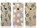 iPhone 7 Case, iPhone 8 Case, [3-Pack] CarterLily Fruits Pineapple Design Pattern Soft Clear Flexible TPU Back Case iPhone 7 iPhone 8 - Pineapple