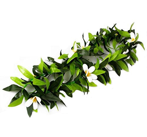 3pcs Tropical Hawaiian Luau Lei Green Leaves for Hawaiian Luau Party Favors