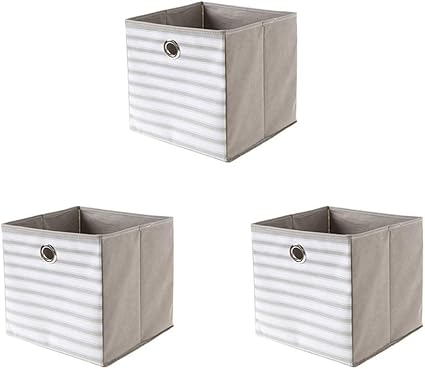 GAOLE No Tejidas Caja de Almacenamiento de Acabado Rayado de ...
