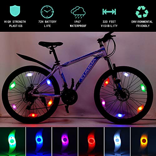 MapleSeeker Bike Spoke Lights Bike Wheel Lights with Batteries Included