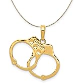 The Black Bow 14k Yellow Gold Large Handcuffs Necklace