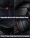 INCH EMPIRE Back Car Seat Cover Synthetic Leather Simple Style Universal Fit for Sedan Hatchback SUV Pickup Truck(Only Rear Black Grid)